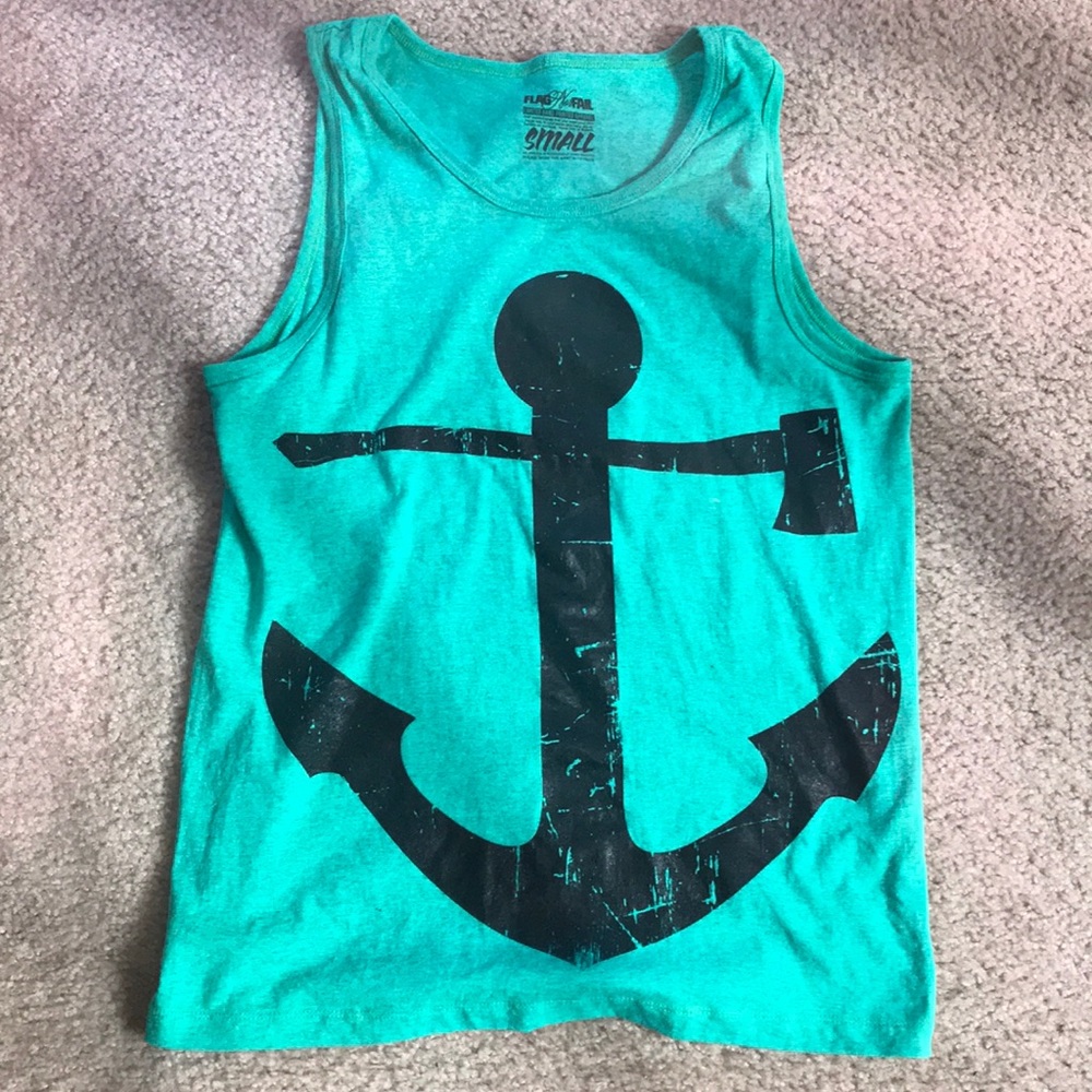 Flag nor fail mens anchor tank